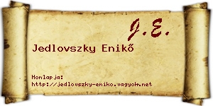 Jedlovszky Enikő névjegykártya