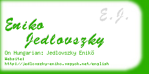eniko jedlovszky business card