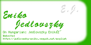 eniko jedlovszky business card